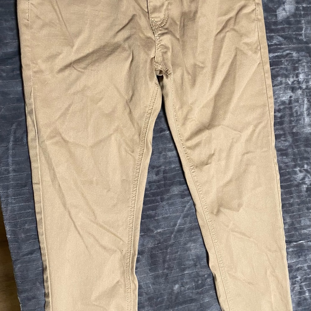 Tan Chinos with Straight-Cut Legs